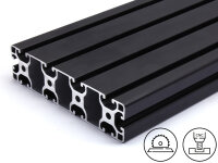 Aluminiumprofil schwarz 40x160L Nut 8 (leicht), 5,57kg/m,...